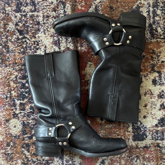 Vintage Frye Harness Boots - 7M, 8.5W - Picture 1 of 15